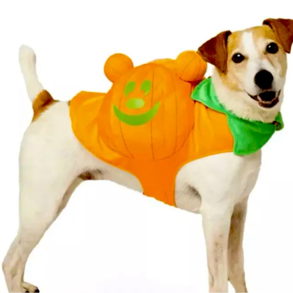 NEW Disney Mickey Mouse Pumpkin Halloween Pet Costume Size XL Glow in the Dark